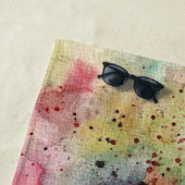 papaverbloemen in Waterverf Strandlaken (In situ)