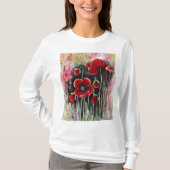 papaverbloemen in Waterverf T-shirt (Voorkant)
