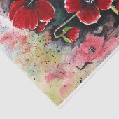 papaverbloemen in Waterverf Tissuepapier (Detail)