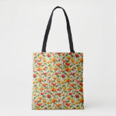  papaverbloemen Oranje rood flessenpatroon Tote Bag (Voorkant)