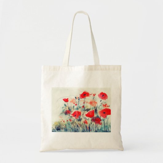 Papaverbloemen Tote Bag (Voorkant)