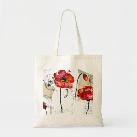 Papaverbloemen Tote Bag (Voorkant)