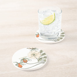  papaverbloemen zandsteen onderzetter