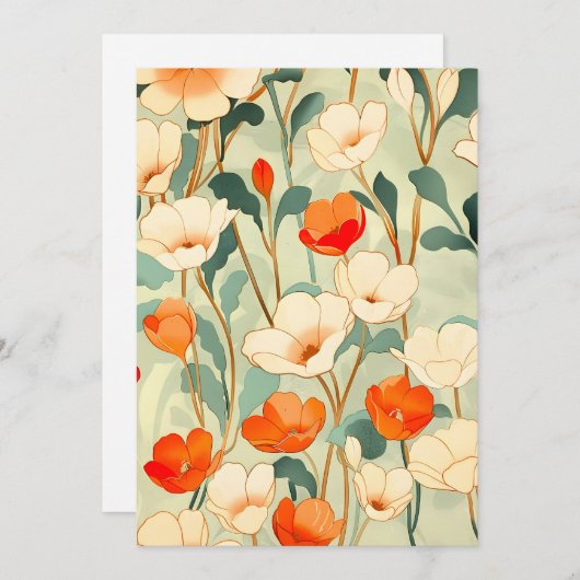  papaverbloesem aankondiging (Voorkant / Achterkant)