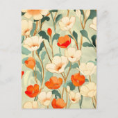  papaverbloesem aankondigingskaart (Voorkant)