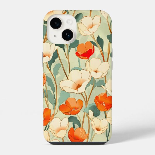 papaverbloesem iPhone hoesje (Achterkant)