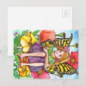 papaverfee briefkaart (Voorkant / Achterkant)