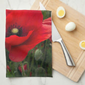 Papaverkeukenhanddoek/theedoek Theedoek (Quarter Fold)