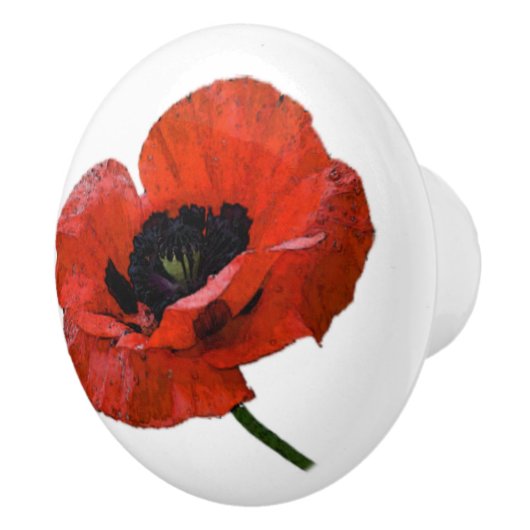 papaverknop keramische knop (Rechts)