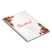 papaverrode bloemen - Guestbook Notitieboek (Rechterzijde)