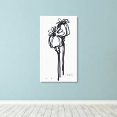 Papavers 1 canvas afdruk (Insitu (Houten vloer))