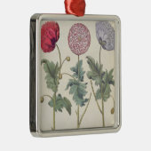 Papavers: 1.Papaver multiplex albumoris rubicundis Metalen Ornament (Rechts)