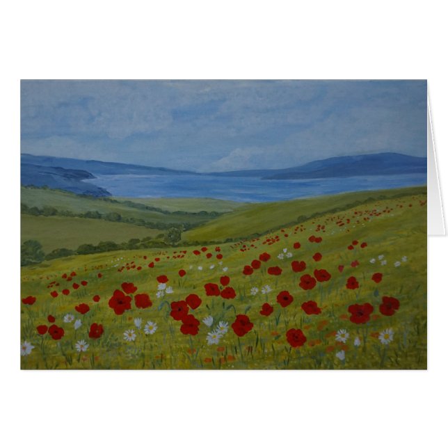 Papavers aan de kust (Voorkant Horizontaal)
