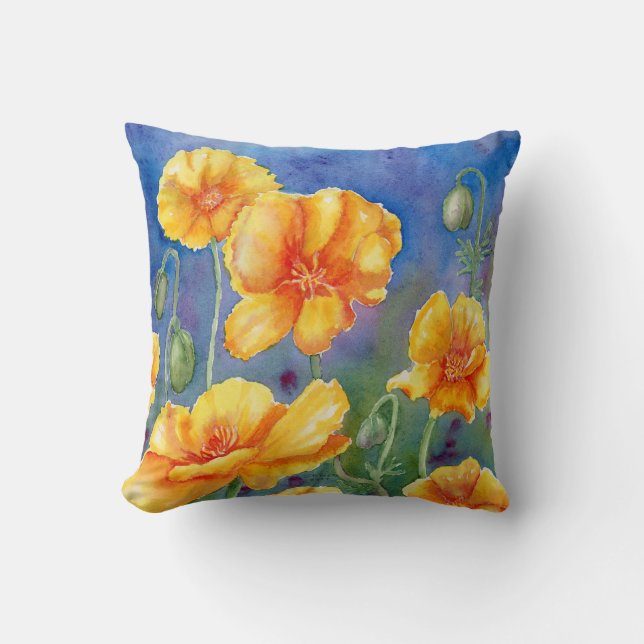"Papavers" Accent Pillow Kussen (Voorkant)