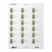 papavers Adresetiketten Etiket (Full Sheet)