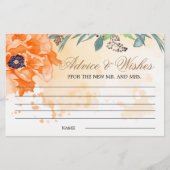 Papavers advies en wensen vrijgezellenfeest statio briefpapier (Voorkant)