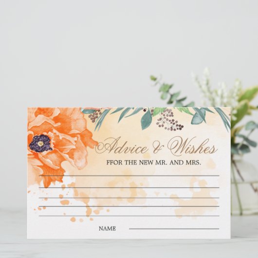 Papavers advies en wensen vrijgezellenfeest statio briefpapier (Staand voorkant)