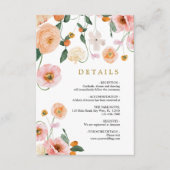 Papavers Bloemen Bruiloft Details Behuizing Informatiekaartje (Voorkant)