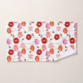 Papavers Bloemen Patroon  Bad Handdoek (Handdoek)