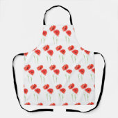 Papavers Bloemen Rood Papaver Botanische Kunst Pat Schort (Voorkant)