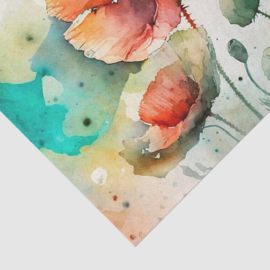 PAPAVERS bloemendecoupage papier (Detail)