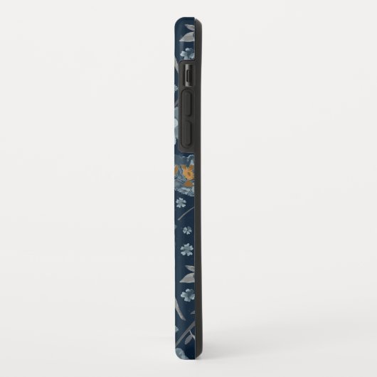 Papavers bloemenpatroon blauw Case-Mate iPhone case (Achterkant/links)