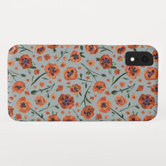 Papavers bloemmotief Case-Mate iPhone case (Achterkant (horizontaal))