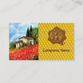 PAPAVERS, BLOEMVELDEN, HONING BIJENWAS SEAL, IMKER VISITEKAARTJE (Achterkant)