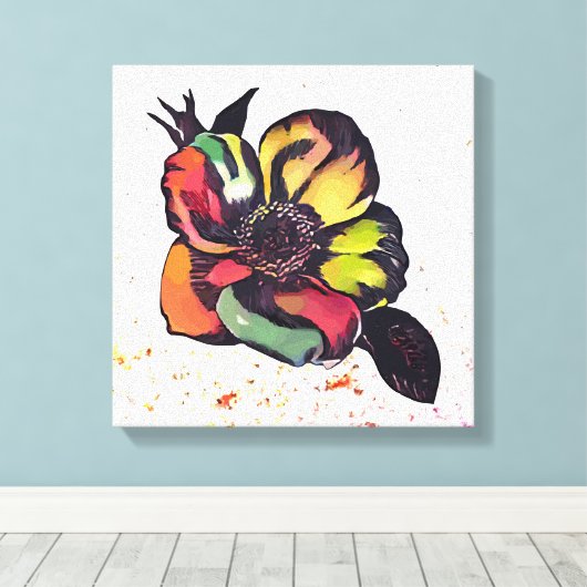 Papavers Canvas Afdruk (Insitu (Houten vloer))