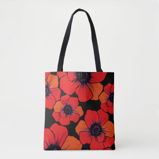  papavers Canvas tas (Voorkant)
