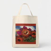 Papavers Canvas tas