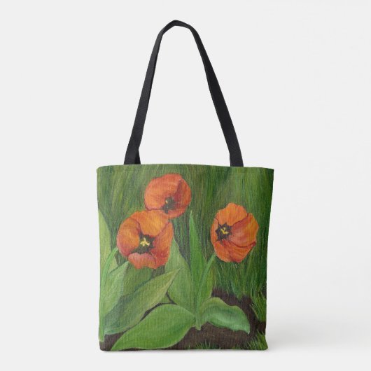 Papavers Canvas tas (Achterkant)
