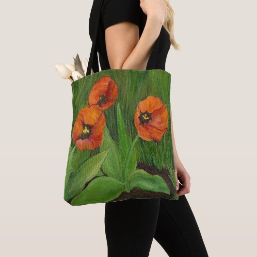 Papavers Canvas tas (Dichtbij)