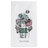 Papavers donker in inkt en Waterverf Klein Cadeauzakje (Achterkant)