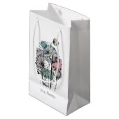 Papavers donker in inkt en Waterverf Klein Cadeauzakje (Voorkant Gekanteld)