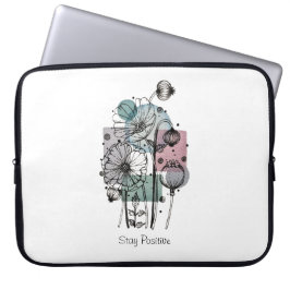 Papavers donker in inkt en Waterverf Laptop Sleeve