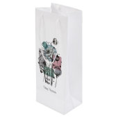 Papavers donker in inkt en Waterverf Wijn Cadeautas