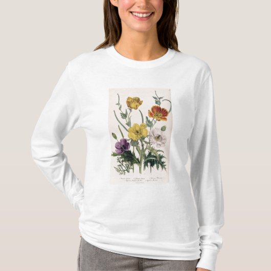 papavers en annemonen t-shirt (Voorkant)