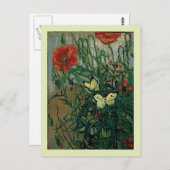 Papavers en botervliegen (F748) Van Gogh Fine Art Briefkaart (Voorkant / Achterkant)