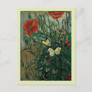Papavers en botervliegen (F748) Van Gogh Fine Art Briefkaart