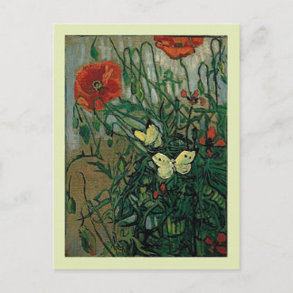 Papavers en botervliegen (F748) Van Gogh Fine Art Briefkaart