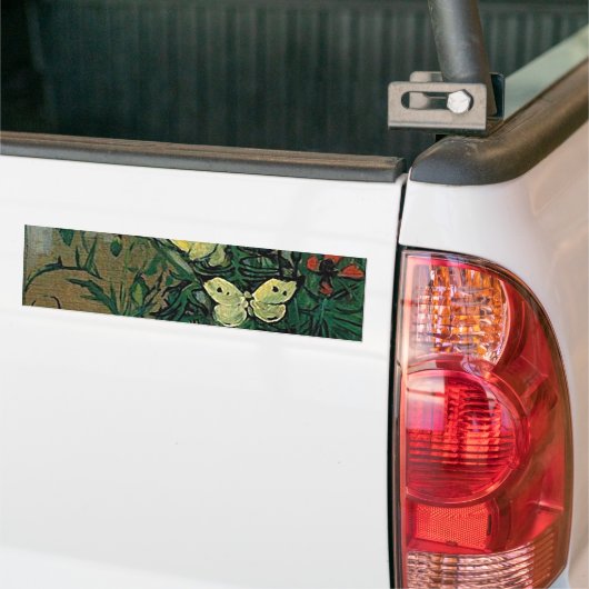 Papavers en botervliegen (F748) Van Gogh Fine Art Bumpersticker (Op Truck)