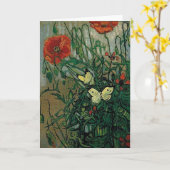Papavers en botervliegen (F748) Van Gogh Fine Art Kaart (Gele Bloem)