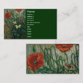 Papavers en botervliegen (F748) Van Gogh Fine Art Visitekaartje (Voorkant / Achterkant)