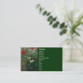 Papavers en botervliegen (F748) Van Gogh Fine Art Visitekaartje (Staand voorkant)