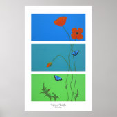 Papavers en botervliegen poster (Voorkant)
