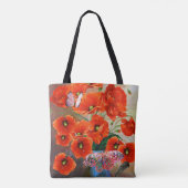 Papavers en botervliegen tote bag (Achterkant)