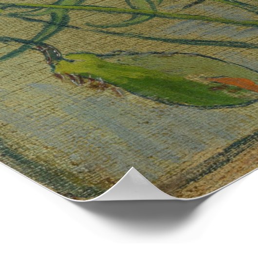 Papavers en botervliegen van Vincent Van Gogh Poster (Hoek)