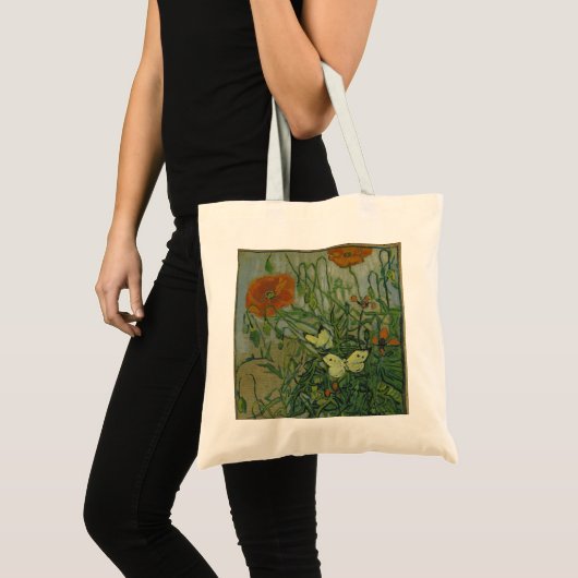 Papavers en botervliegen van Vincent Van Gogh Tote Bag (Voorkant (product))