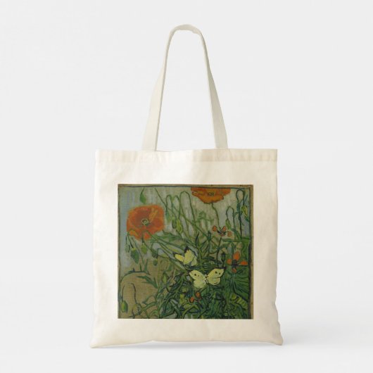Papavers en botervliegen van Vincent Van Gogh Tote Bag (Achterkant)
